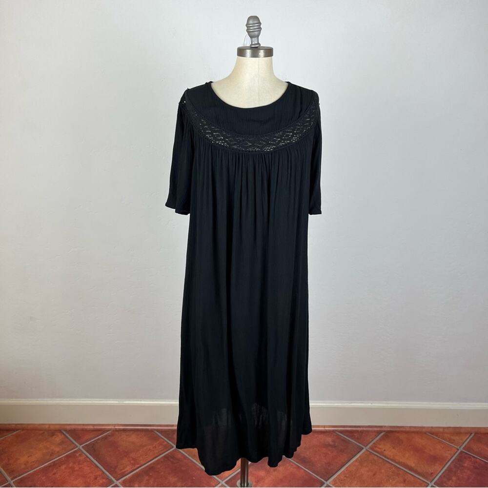 Masai Copenhagen Black Midi Oversize Shift Dress
